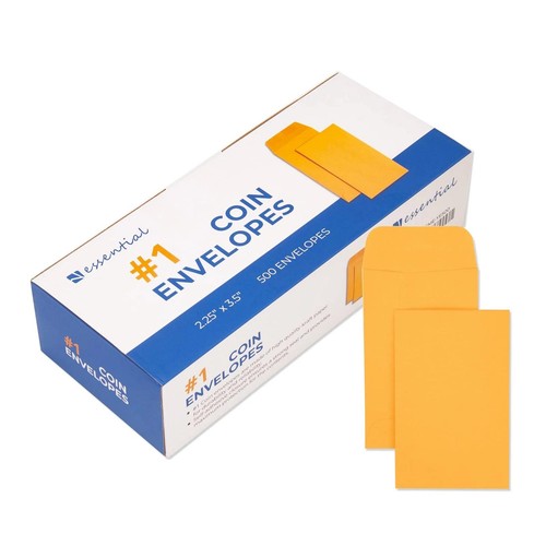 500 piece coin envelopes - #1,